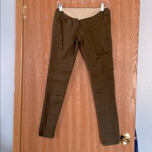 Olive Motherhood Maternity Skinny Jeans Full Panel